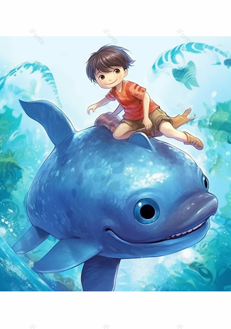 可爱儿童节充满想象力童趣孩子们乘着鱼飞翔在蓝天碧海之上插画,插画/手绘图,插画/手绘图库,插画/手绘图下载,插画/手绘